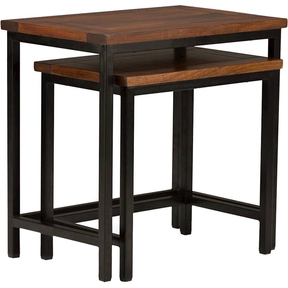 Simpli Home - Skyler 2 Pc Nesting Side Table - Dark Cognac Brown_8