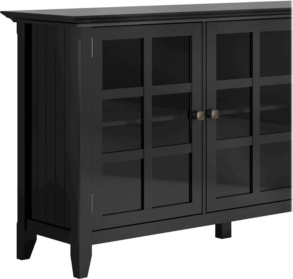 Simpli Home - Acadian SOLID WOOD 62 inch Wide Transitional Wide Storage Cabinet in - Black_7