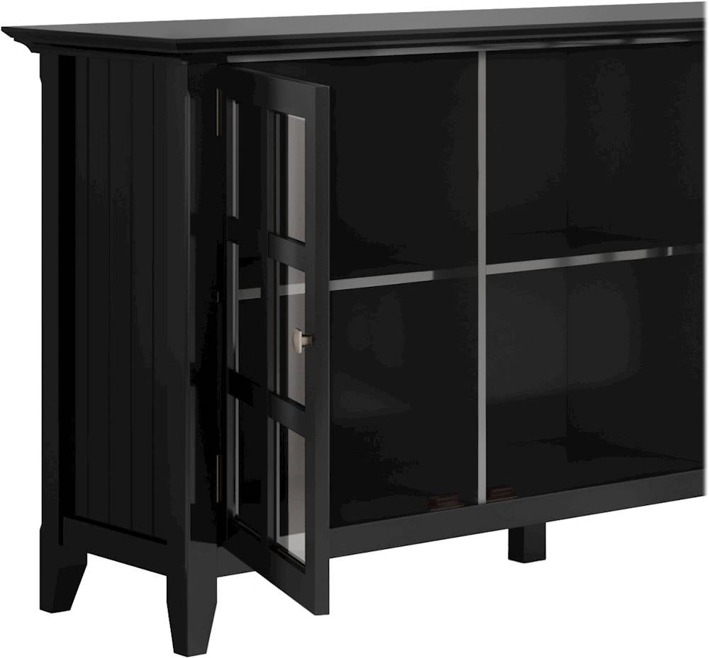 Simpli Home - Acadian SOLID WOOD 62 inch Wide Transitional Wide Storage Cabinet in - Black_4