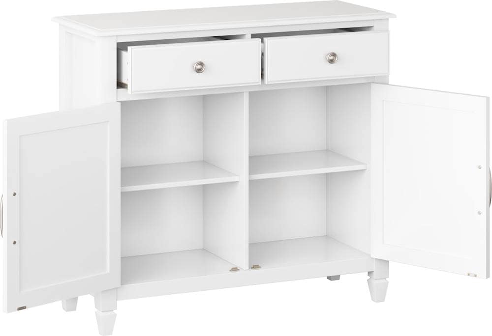 Simpli Home - Connaught Traditional Solid Wood Entryway Storage Cabinet - White_6