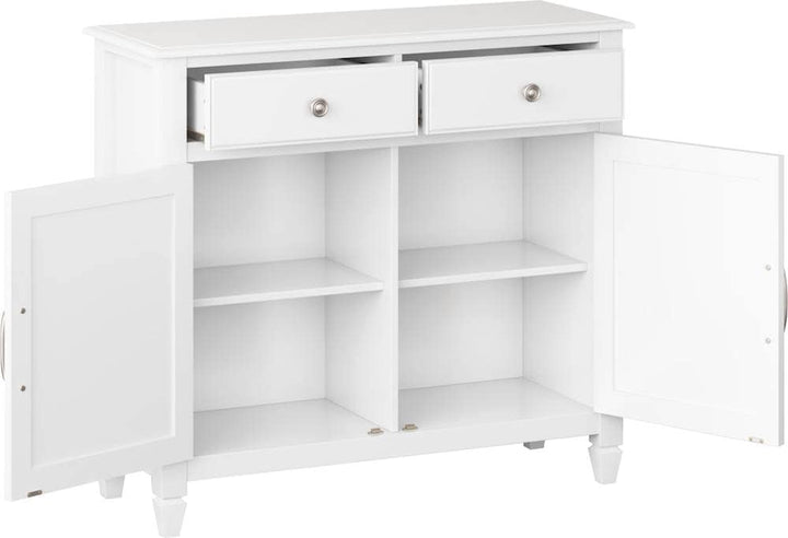 Simpli Home - Connaught Traditional Solid Wood Entryway Storage Cabinet - White_6