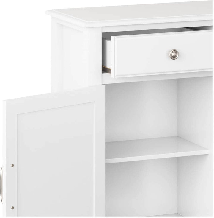 Simpli Home - Connaught Traditional Solid Wood Entryway Storage Cabinet - White_3
