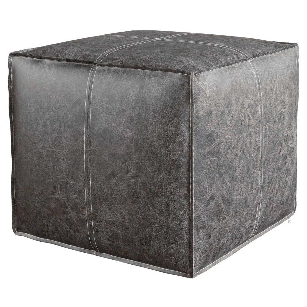 Simpli Home - Brody Square Pouf - Distressed Black_5