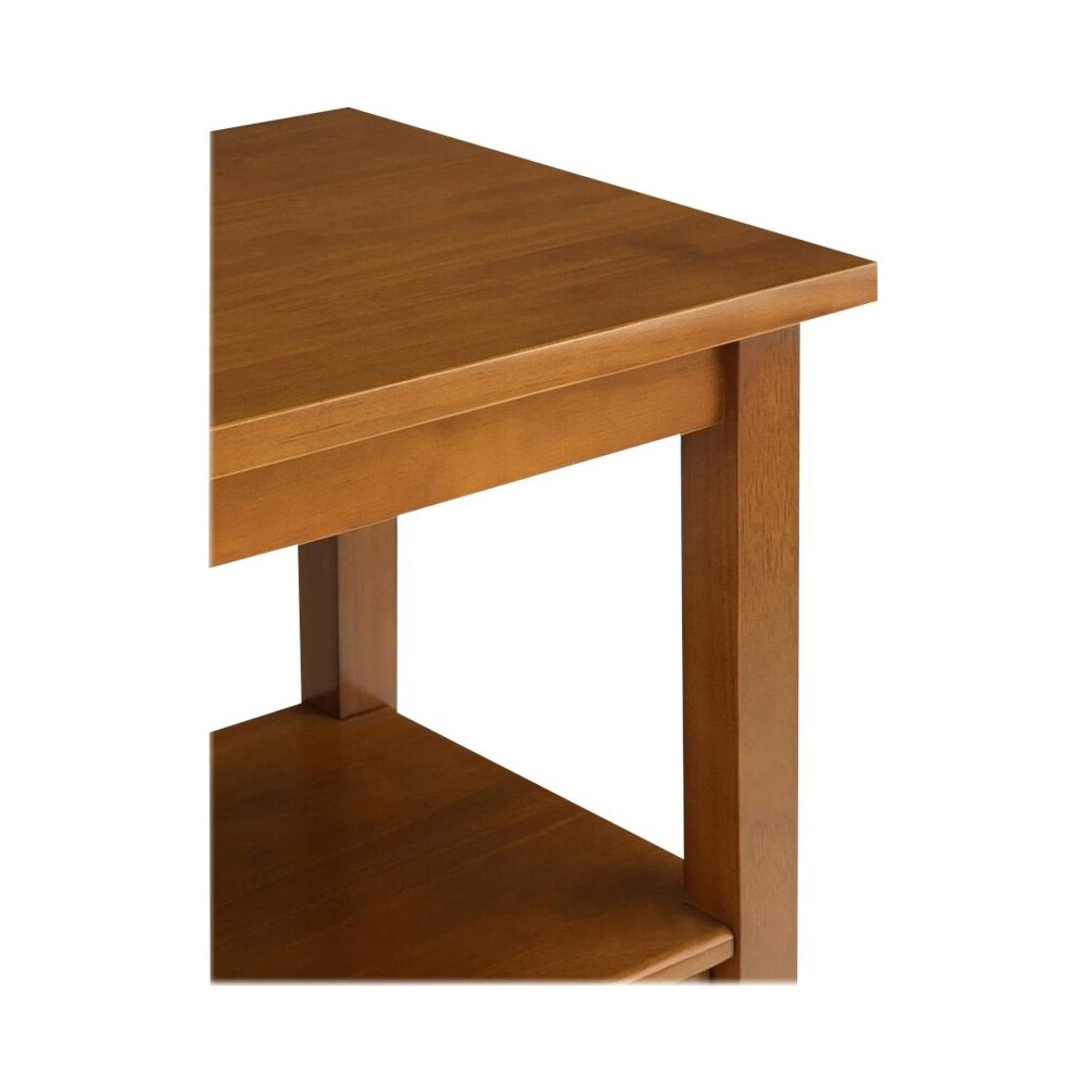 Simpli Home - Warm Shaker Rectangular Rustic Wood 4-Drawer Console Table - Light Golden Brown_4