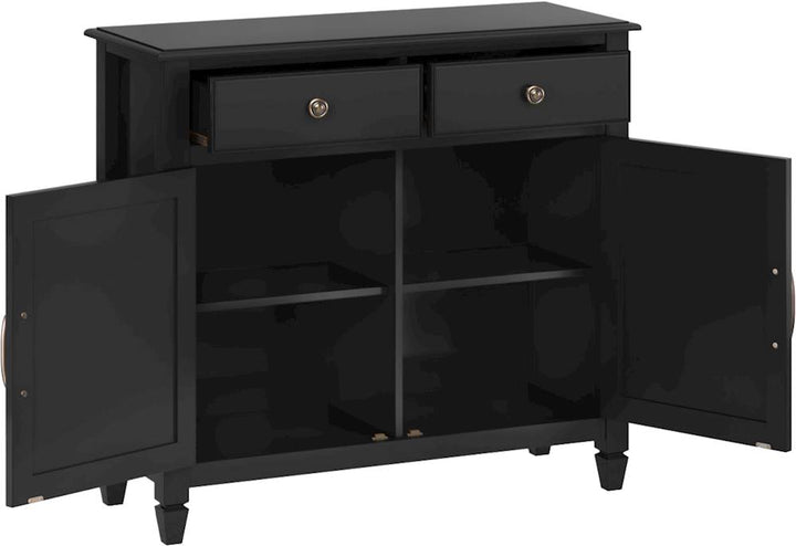Simpli Home - Connaught Traditional Solid Wood Entryway Storage Cabinet - Black_6