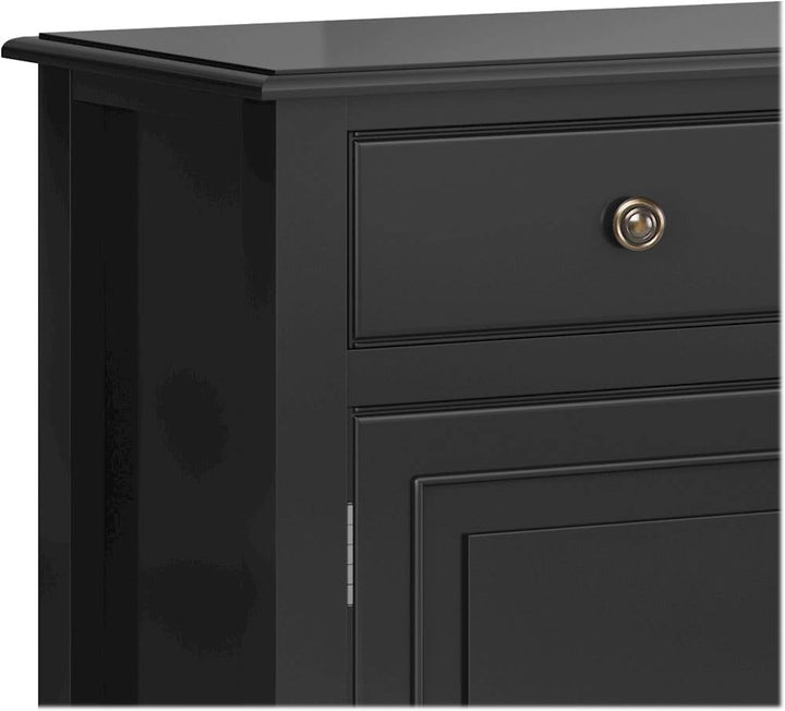 Simpli Home - Connaught Traditional Solid Wood Entryway Storage Cabinet - Black_4