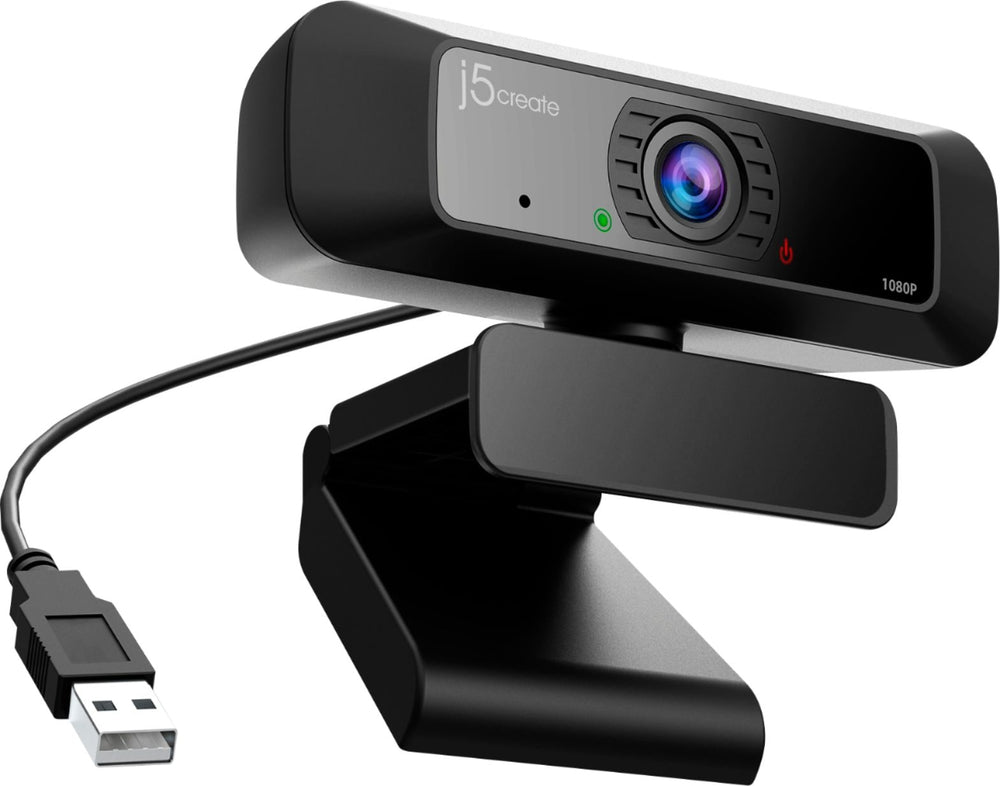 j5create - USB 1920 x 1080 Webcam with 360° Rotation - Black_1