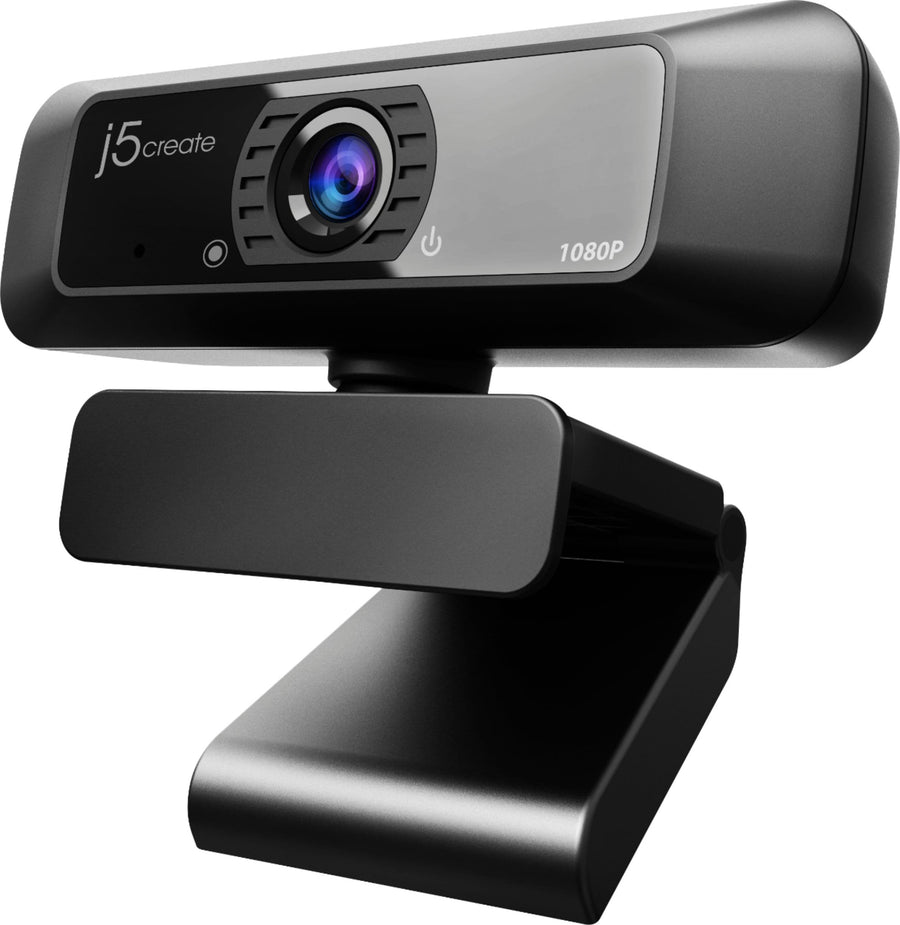 j5create - USB 1920 x 1080 Webcam with 360° Rotation - Black_0