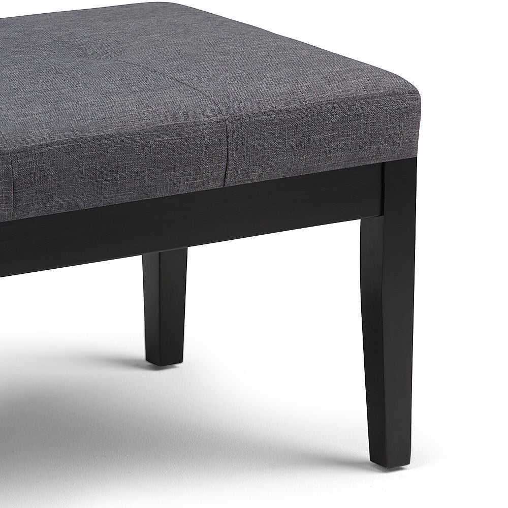 Simpli Home - Lacey 43 inch Wide Contemporary Rectangle Tufted Ottoman Bench - Slate Gray_1