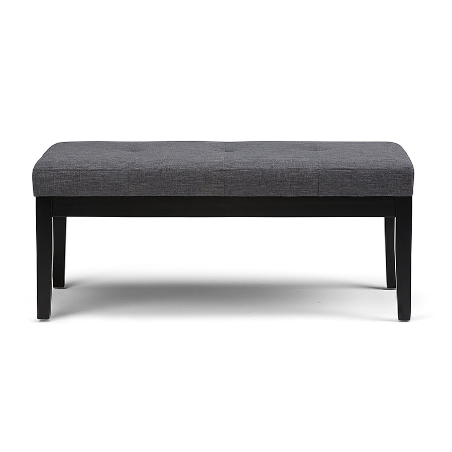 Simpli Home - Lacey 43 inch Wide Contemporary Rectangle Tufted Ottoman Bench - Slate Gray_0