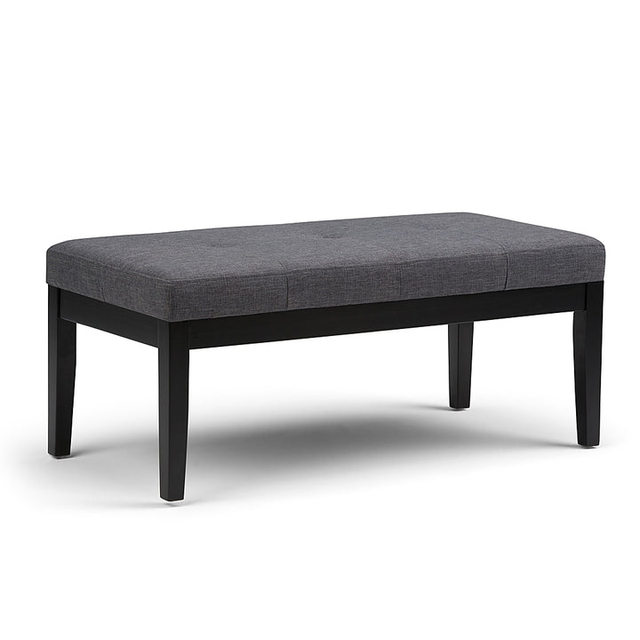 Simpli Home - Lacey 43 inch Wide Contemporary Rectangle Tufted Ottoman Bench - Slate Gray_3