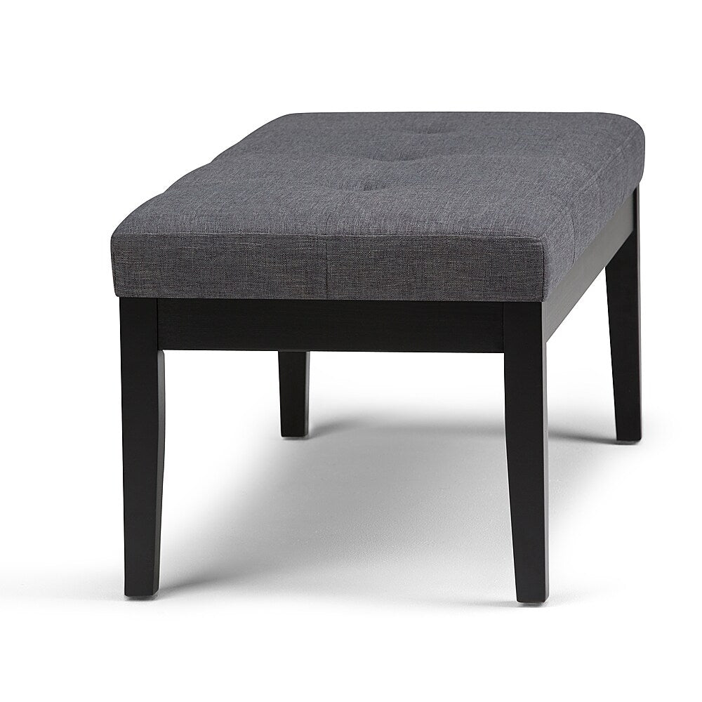 Simpli Home - Lacey 43 inch Wide Contemporary Rectangle Tufted Ottoman Bench - Slate Gray_8