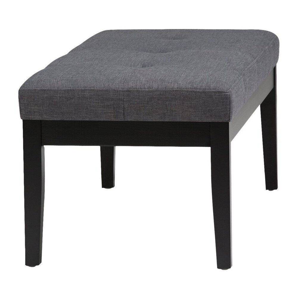 Simpli Home - Lacey 43 inch Wide Contemporary Rectangle Tufted Ottoman Bench - Slate Gray_4