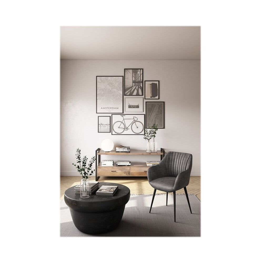 Simpli Home - Garvy Round Contemporary Iron Coffee Table - Rustic Bronze_3