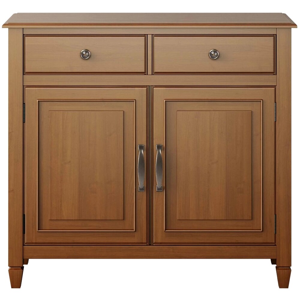 Simpli Home - Connaught Traditional Wood Entryway Storage Cabinet - Light Golden Brown_0