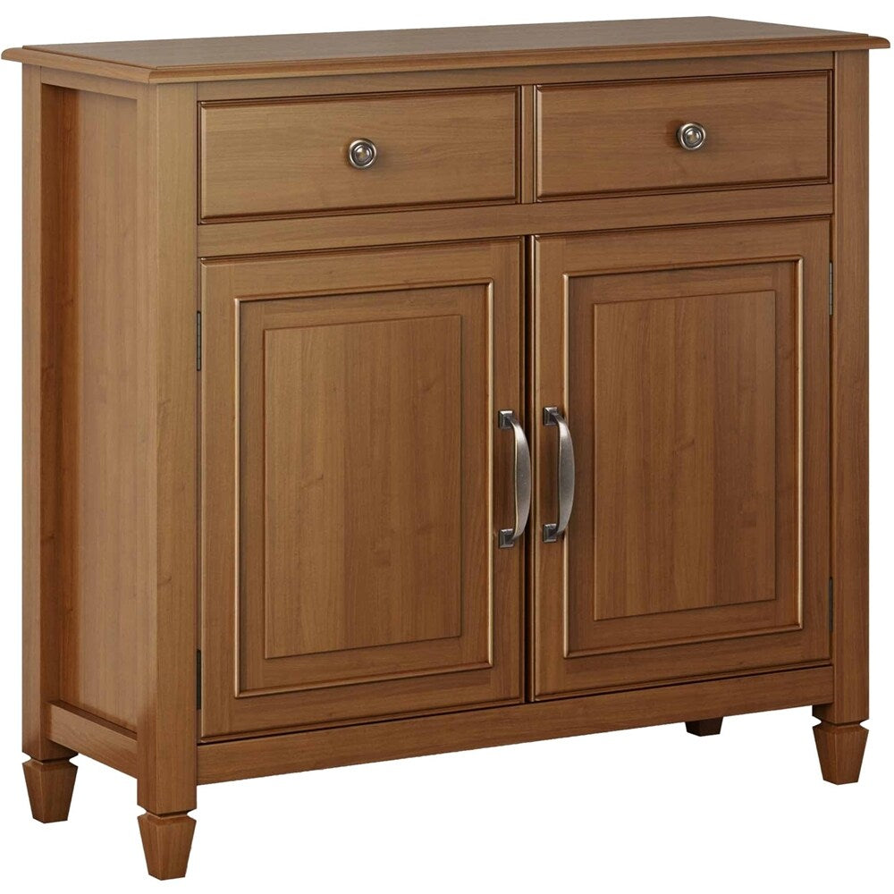 Simpli Home - Connaught Traditional Wood Entryway Storage Cabinet - Light Golden Brown_1