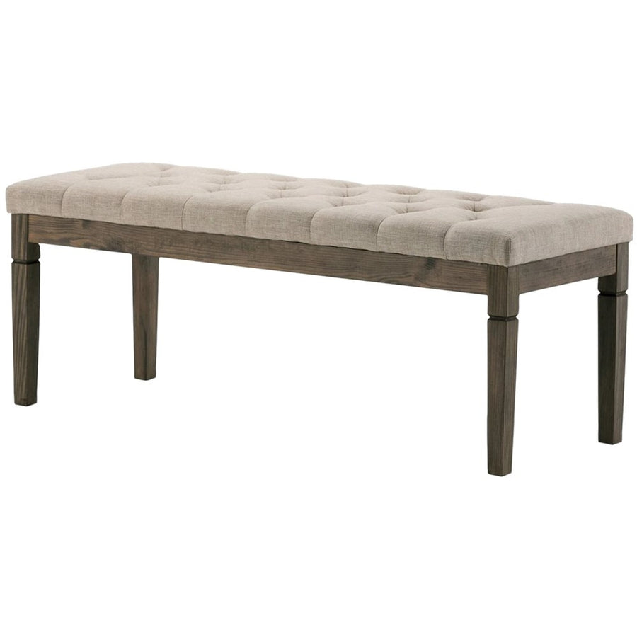 Simpli Home - Waverly Rectangular Traditional Plywood/Linen-Look Polyester Bench Ottoman - Natural_0