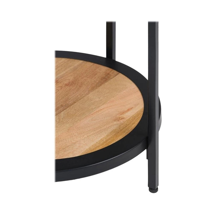 Simpli Home - Jenna Round Contemporary Mango Wood Accent Side Table - Natural_7