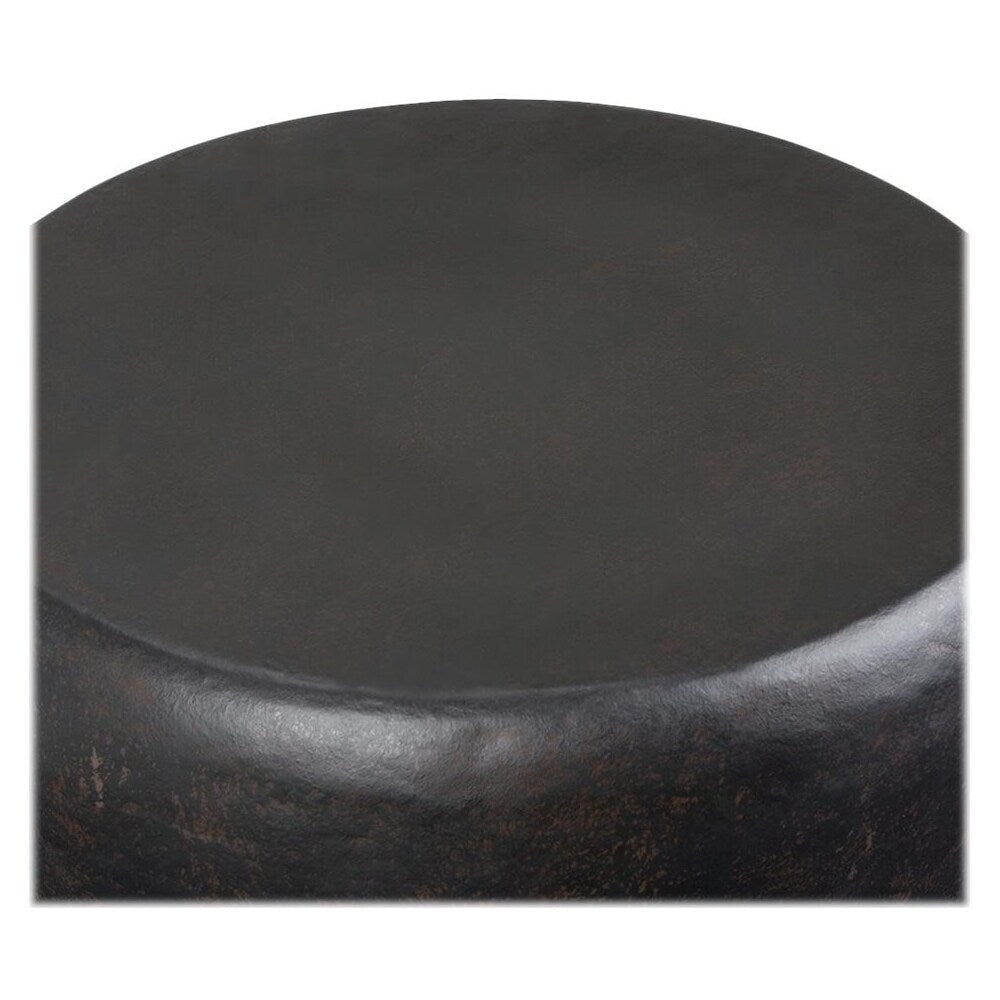 Simpli Home - Garvy Round Contemporary Iron Accent Side Table - Rustic Bronze_3