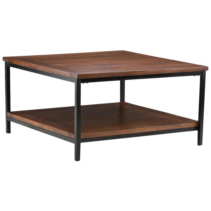 Simpli Home - Skyler Rectangular Modern Solid Mango Wood Coffee Table - Dark Cognac Brown_0