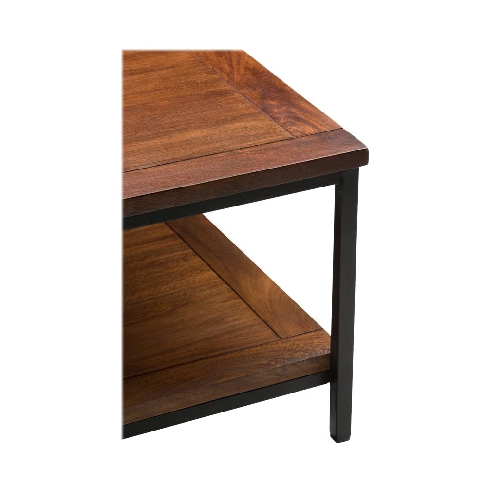 Simpli Home - Skyler Rectangular Modern Solid Mango Wood Coffee Table - Dark Cognac Brown_4