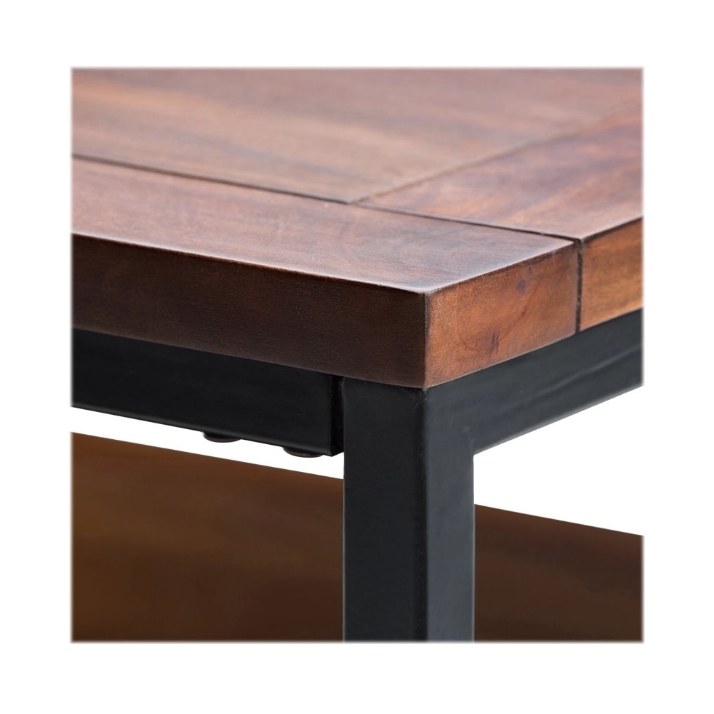 Simpli Home - Skyler Rectangular Modern Solid Mango Wood Coffee Table - Dark Cognac Brown_2