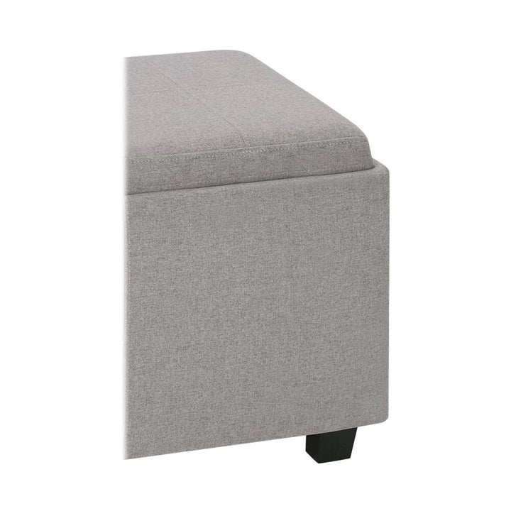 Simpli Home - Avalon Rectangular Contemporary Wood/Engineered Wood Ottoman With Inner Storage - Gray Cloud_6