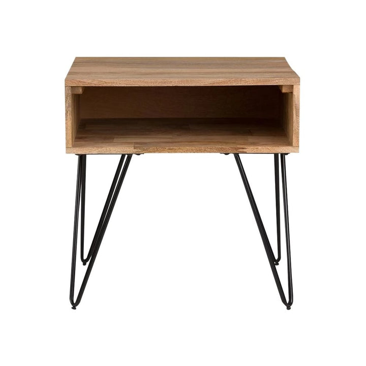 Simpli Home - Hunter Square Mid-Century Modern Solid Mango Wood Coffee Table - Natural_0