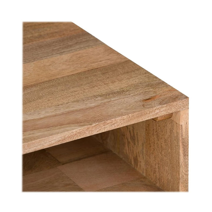 Simpli Home - Hunter Square Mid-Century Modern Solid Mango Wood Coffee Table - Natural_4