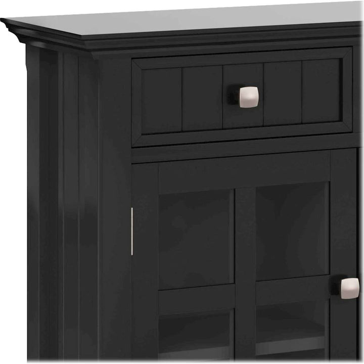 Simpli Home - Acadian SOLID WOOD 36 inch Wide Transitional Entryway Hallway Storage Cabinet in - Black_3