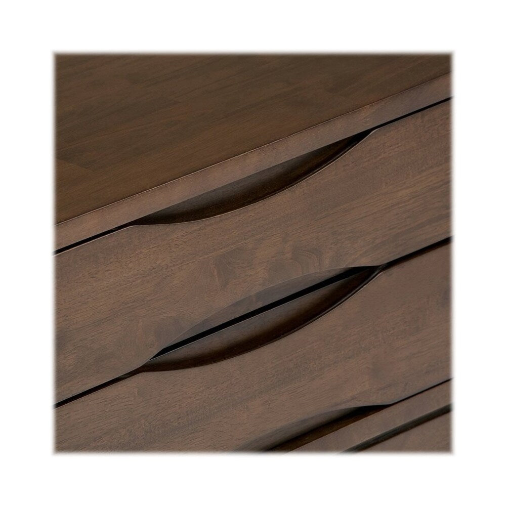 Simpli Home - Harper Square Mid-Century Modern Solid Hardwood 2-Drawer End Table - Dark Walnut Brown_5