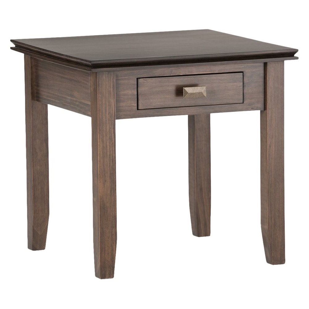 Simpli Home - Artisan Square Contemporary Wood 1-Drawer End Side Table - Natural Aged Brown_0