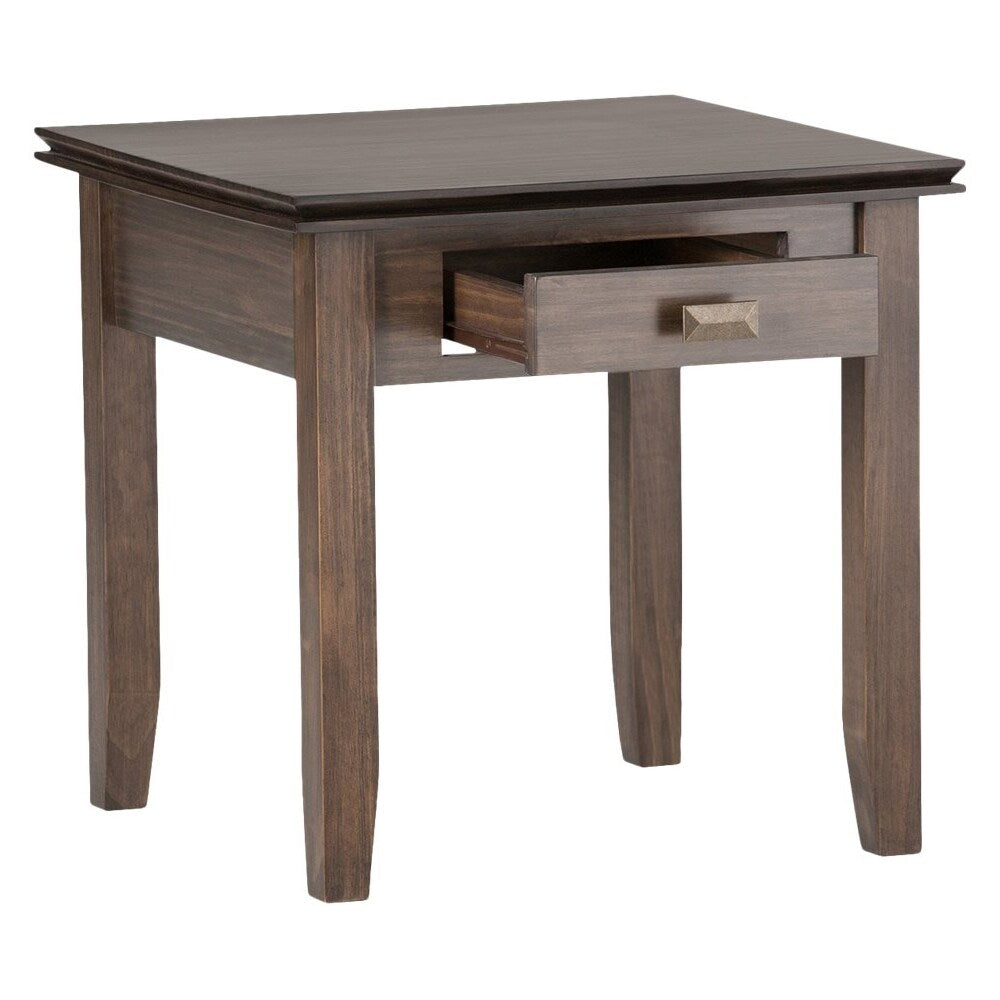 Simpli Home - Artisan Square Contemporary Wood 1-Drawer End Side Table - Natural Aged Brown_1
