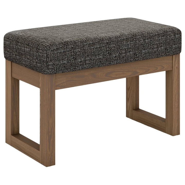 Simpli Home - Milltown Rectangular Contemporary Wood/Foam Bench Ottoman - Ebony_1