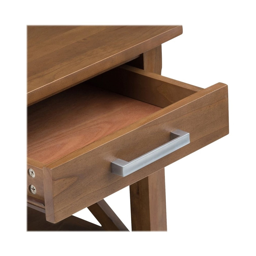 Simpli Home - Kitchener Rectangular Contemporary Wood 1-Drawer Side Table - Medium Saddle Brown_4