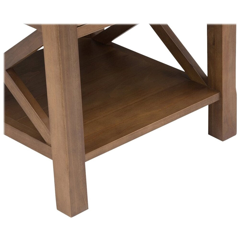 Simpli Home - Kitchener Rectangular Contemporary Wood 1-Drawer Side Table - Medium Saddle Brown_3