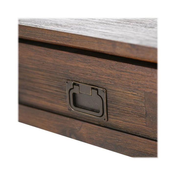 Simpli Home - Monroe Square Rustic Contemporary Solid Acacia Wood 1-Drawer End Side Table - Distressed Charcoal Brown_4