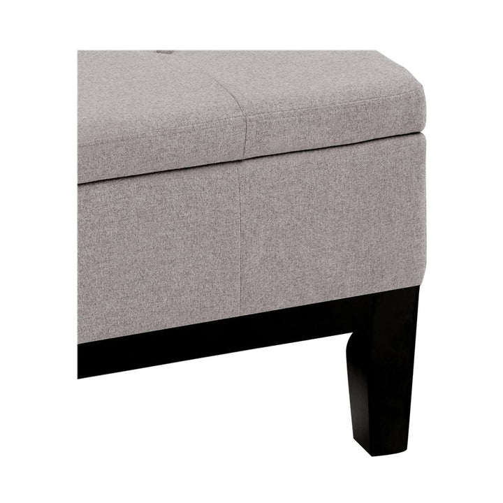 Simpli Home - Dover Square Contemporary Wood/Foam Ottoman With Inner Storage - Gray Cloud_5