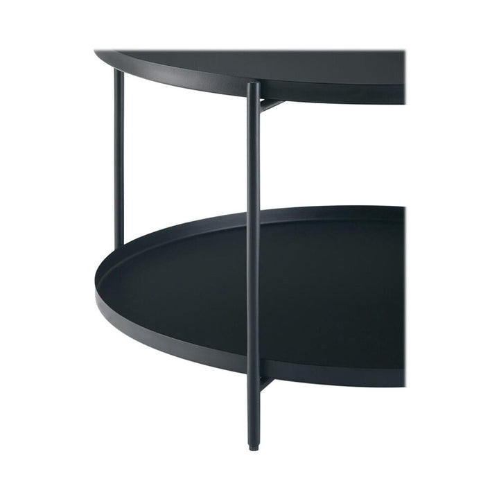 Simpli Home - Monet Round Modern Industrial Metal Coffee Table - Black_4