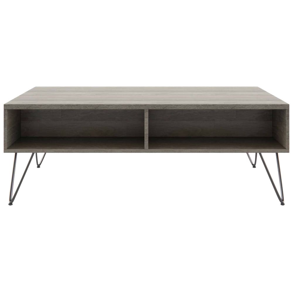 Simpli Home - Hunter Rectangular Contemporary Industrial Solid Mango Wood Coffee Table - Gray_0