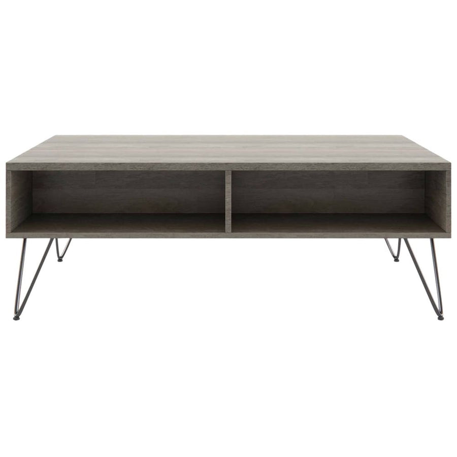 Simpli Home - Hunter Rectangular Contemporary Industrial Solid Mango Wood Coffee Table - Gray_0