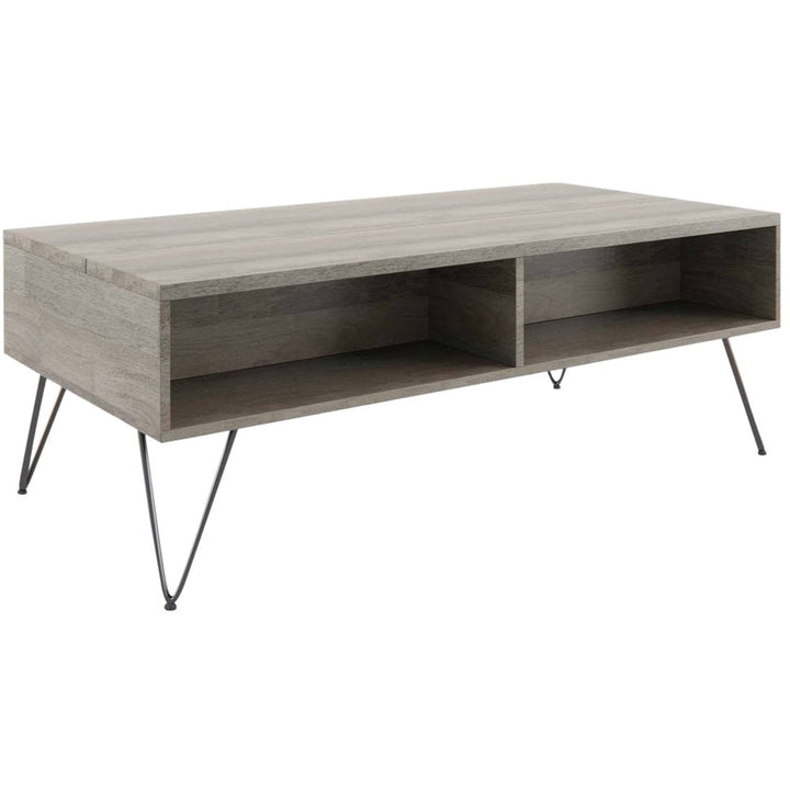 Simpli Home - Hunter Rectangular Contemporary Industrial Solid Mango Wood Coffee Table - Gray_1