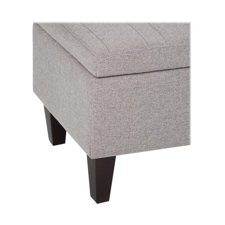 Simpli Home - Monroe Rectangular Contemporary Foam/Plywood Ottoman With Inner Storage - Gray Cloud_5