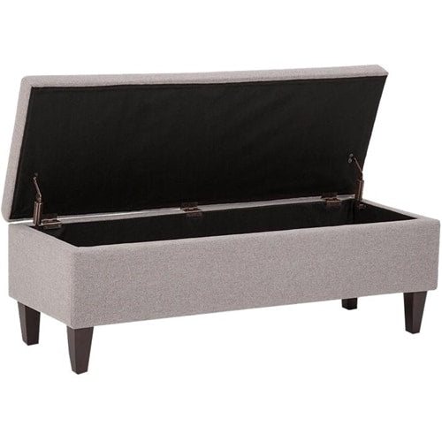 Simpli Home - Monroe Rectangular Contemporary Foam/Plywood Ottoman With Inner Storage - Gray Cloud_2