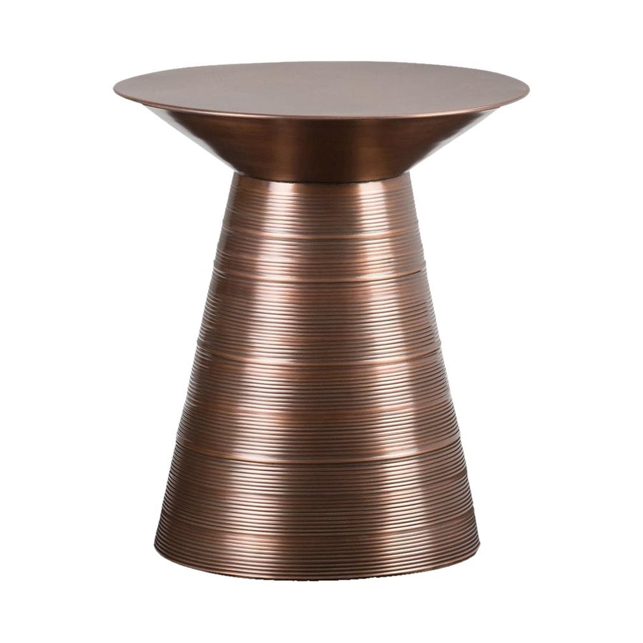 Simpli Home - Sheridan Round Contemporary Iron Accent Side Table - Aged Copper_0