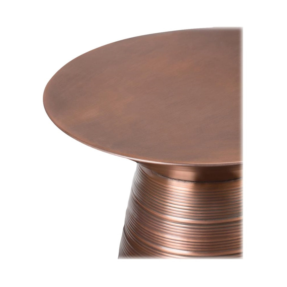 Simpli Home - Sheridan Round Contemporary Iron Accent Side Table - Aged Copper_1