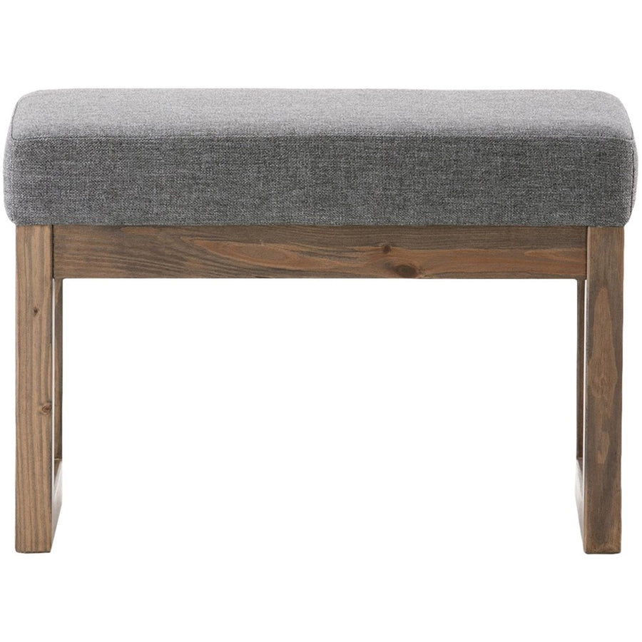 Simpli Home - Milltown Rectangular Modern Contemporary Plywood/Linen-Look Fabric Bench Ottoman - Gray_0