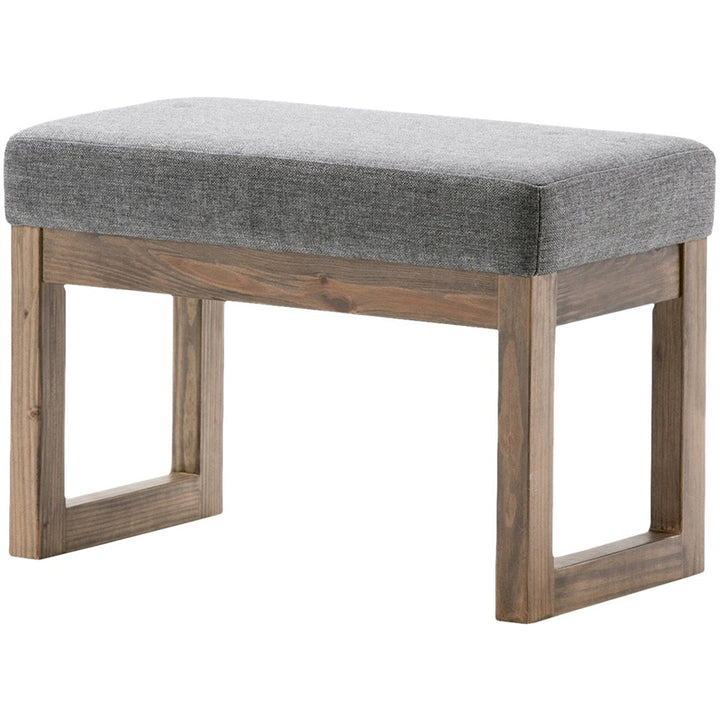 Simpli Home - Milltown Rectangular Modern Contemporary Plywood/Linen-Look Fabric Bench Ottoman - Gray_4