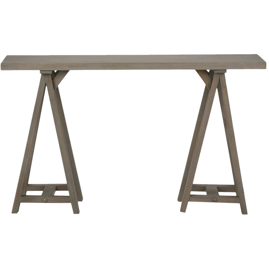 Simpli Home - Sawhorse Rectangular Modern Wood Table - Distressed Gray_0