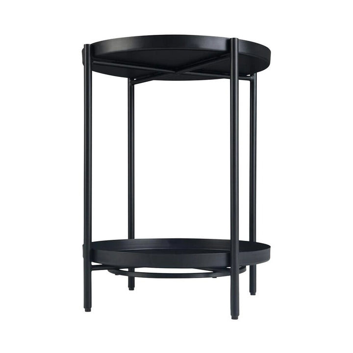 Simpli Home - Monet Round Modern Industrial Metal End Table - Black_6